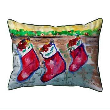 Christmas Stockings Large Indoor/Outdoor Pillow 16x20