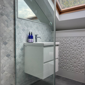 Luxurious marble loft shower room