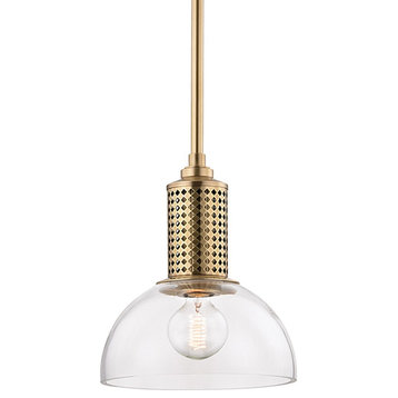 Hudson Valley Halcyon 1-LT Pendant 7210-AGB - Aged Brass