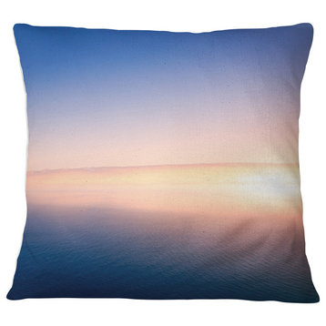 Clear Blue Sky above Clouds Oversized Beach Throw Pillow, 16"x16"