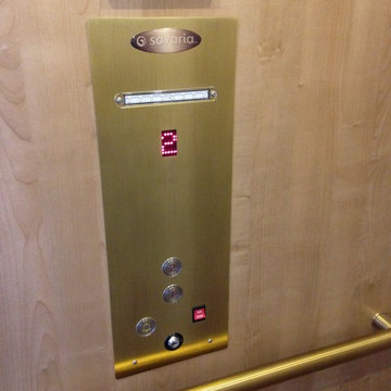 Home Elevator with Brass Fixtures