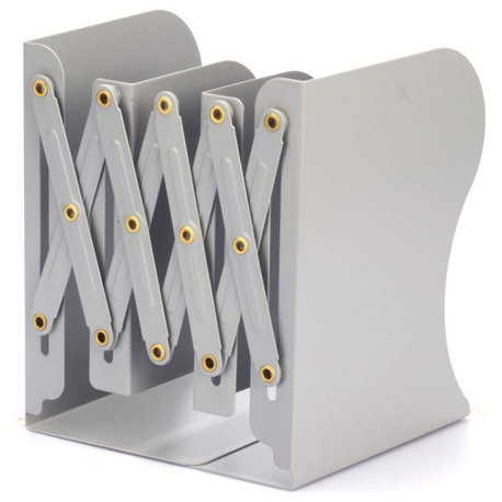 Adjustable Metal Bookends for Heavy Books