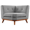 Modern Contemporary Corner Sofa , Gray, Fabric