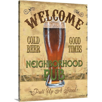 "Neighborhood Pub" Wrapped Canvas Art Print, 18"x24"x1.5"