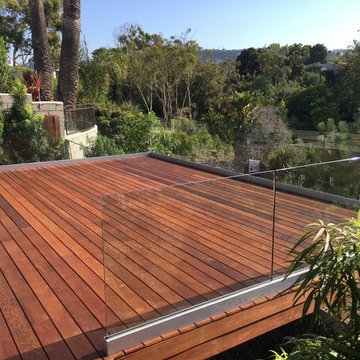 Curved Hardwood Stair & Deck