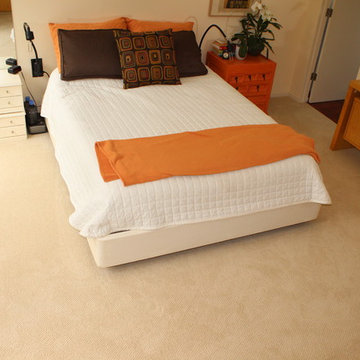 Pindot Patterned Carpet in an Eichler.