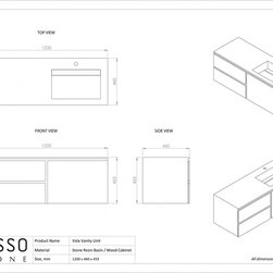 LUSSO STONE VOLA MATT WHITE VANITY UNIT AND BASIN 1200 - Products
