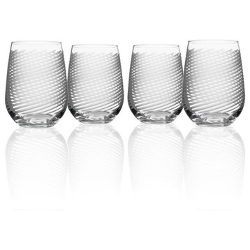 Cyclone Stemless Wine Glass 17 Oz., Set of 4