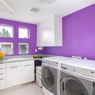 75 Beautiful Laundry Room With Purple Walls Pictures & Ideas