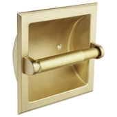 Recessed Toilet Paper Holder Matte Black and Gold Bathroom Mega Tissue Hold in Wall Mounted Mix Color Style Jumbo Roll Holder Pivoting Stainless Steel