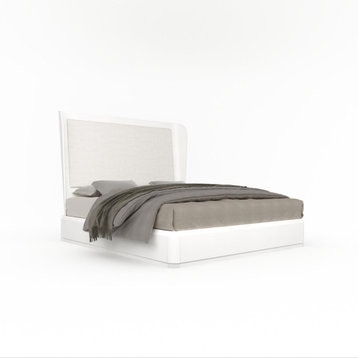 Continental King Bed, Lino Bianco