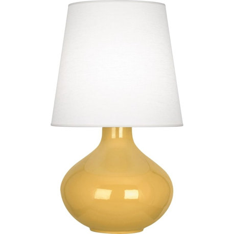 Robert Abbey June Oyster TL June 31" Vase Table Lamp - Sunset Yellow