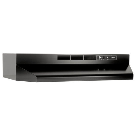 Broan 4130 30"W Steel Non Ducted Under Cabinet Range Hood - Black