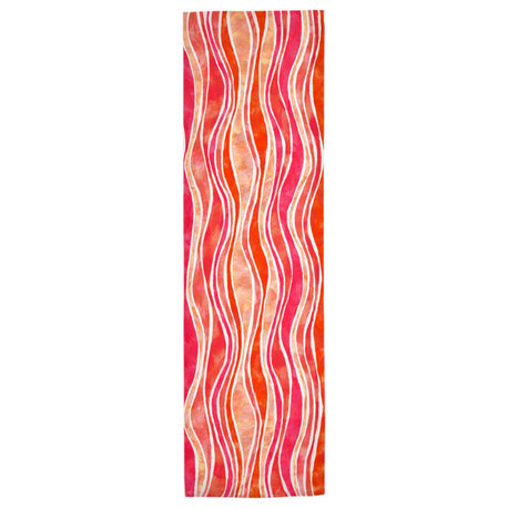 Visions III Wave Indoor/Outdoor Rug Pink 2'3"x8'