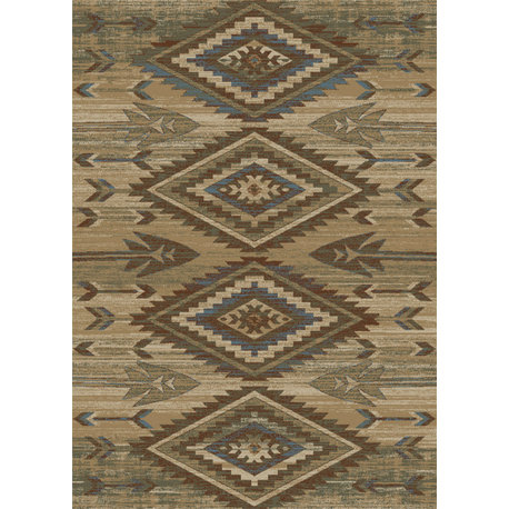 American Destination Broken Bow Lodge Area Rug, Antique, 5'3"x7'3"