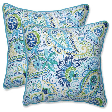Out/Indoor Gilford 18.5" Throw Pillow, Set of 2, Baltic