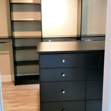 Dark color closets can brighten a room