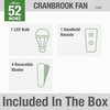 Hunter 52" Cranbrook Blush Pink Low Profile Ceiling Fan With Light Kit