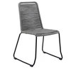 Koala and Shasta 5 Piece Outdoor Patio Dining Set, Light Wood and Gray Rope