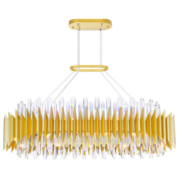 Cityscape 20 Light Chandelier With Satin Gold Finish