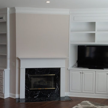 Fireplace Built-ins With 45 Degree Angle