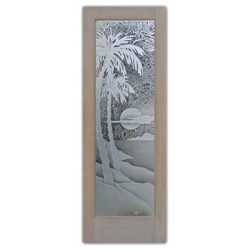Pantry Door - Palm Sunset - Alder Clear - 24" x 96" - Book/Slab Door