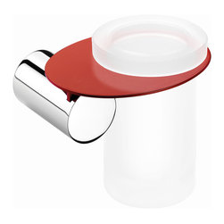 Secret Bath. Wall toothbrush holder. Chrome-Red. Giselle collection - Toothbrush Holders