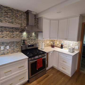 Transitional Kitchen Remodel Done in a Polar White and Pebble Grey