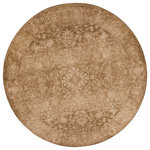 KAS Rugs & Home - Heritage 9358 Beige Serenity Rug, 7'7" Round - Heritage 9358 Beige Serenity 7'7" Round. Machine-Woven of 100% Heat-set Polypropylene with No Backing. Made in Egypt. Vacuum regularly & spot clean stains. Professional cleaning recommended periodically.