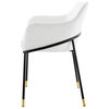 Dining Chair, White Black, Velvet, Modern, Mid Century Cafe Bistro Hospitality