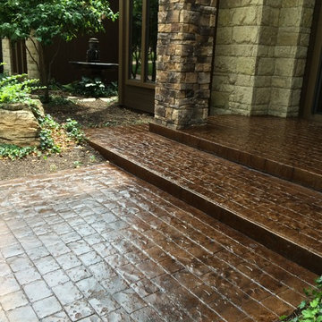 Restoring Stamped Concrete Bark Brown