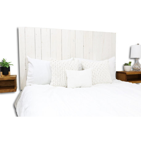Handcrafted Headboard, Hanger Style, Whitewash, Twin