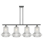 Innovations Lighting - Springwater 3-Light Island-Light, Matte Black, Clear Spiral Fluted - A truly dynamic fixture, the Ballston fits seamlessly amidst most decor styles. Its sleek design and vast offering of finishes and shade options makes the Ballston an easy choice for all homes.