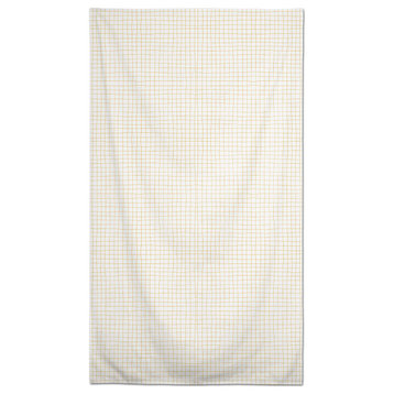Penciled Grid Yellow 58x102 Tablecloth