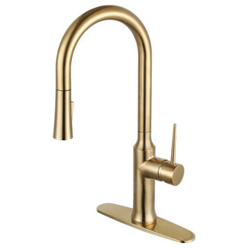 Gourmetier LS272XNYL-P New York Single-Handle Pull-Down Kitchen Faucet, Brushed