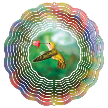 Animated Hummingbird 6" Wind Spinner