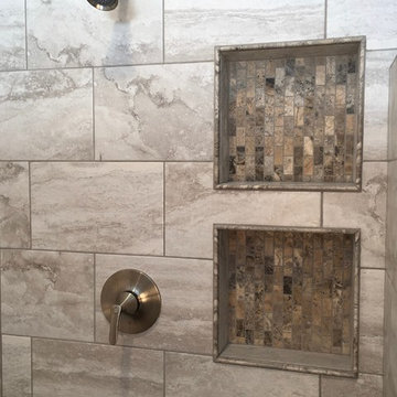 His and Hers Shower Niches
