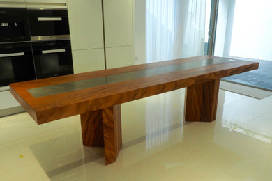 Contemporary dining room in Devon.