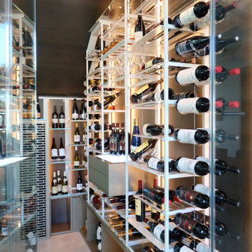 LED-Lit Wine Wall Entrance - Fort Lauderdale, FL