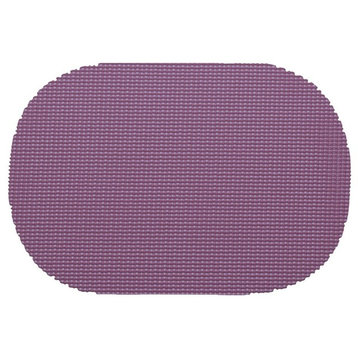 Kraftware Fishnet Purple Oval Placemats, Set of 12