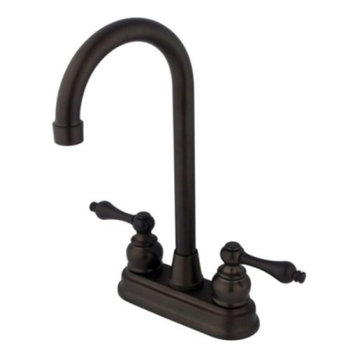 KB495AL Victorian 4" Centerset High Arch Bar Faucet, Oil Rubbed Bronze