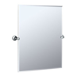 Max 31.5 in. L x 27.63 in. W Wall Mount Rectangular Mirror in Chrome - Bathroom Mirrors