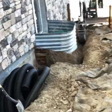 French drains and drainage systems