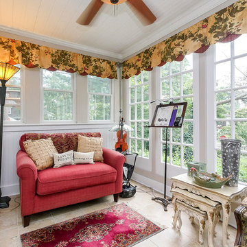 Music Room with New Windows in a Porch-Like Setting
