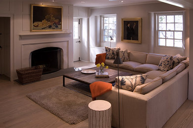 Inspiration for a transitional living room remodel in Philadelphia