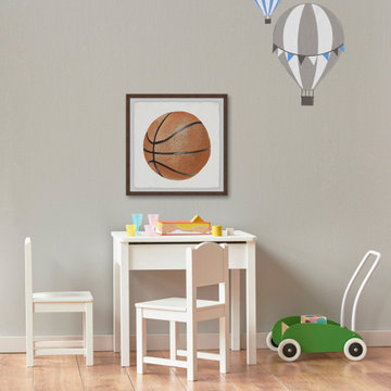 "Let's Play Basketball" Framed Painting Print