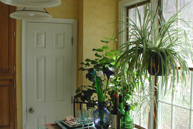 Kitchen - mid-sized mediterranean galley kitchen idea in Baltimore