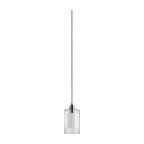 Quorum Contemporary 5" Pendant Light in Satin Nickel Clear and White