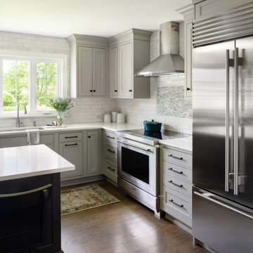 Nimbus and Grey Wood-Mode Cabinets in West Chester Kitchen Remodel