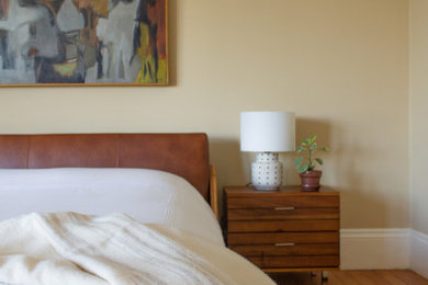 Example of a transitional bedroom design in San Francisco
